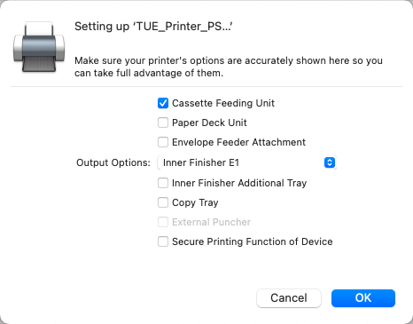 use a different printer driver for printer mac